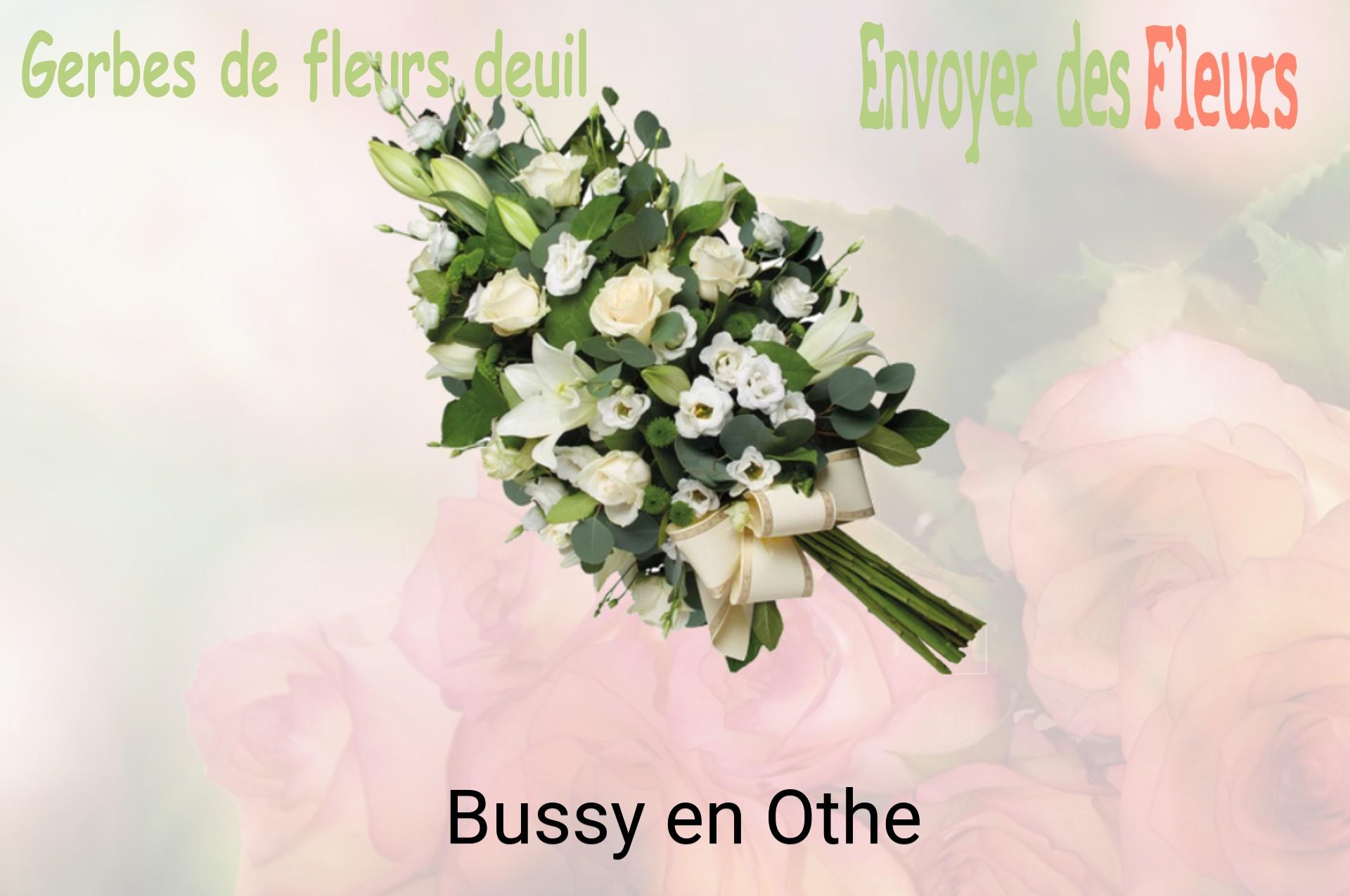 Gerbe de fleurs de deuil livrée à Bussy-en-Othe